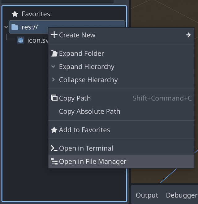 Abrir en File Manager